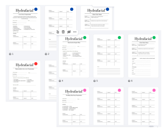 HydraFacial Treatment Plan Forms