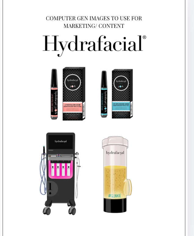 Digital HydraFacial Sketches For Marketing